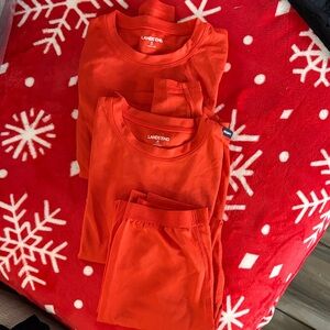 Lands' End Vibrant Orange Sleepwear Set